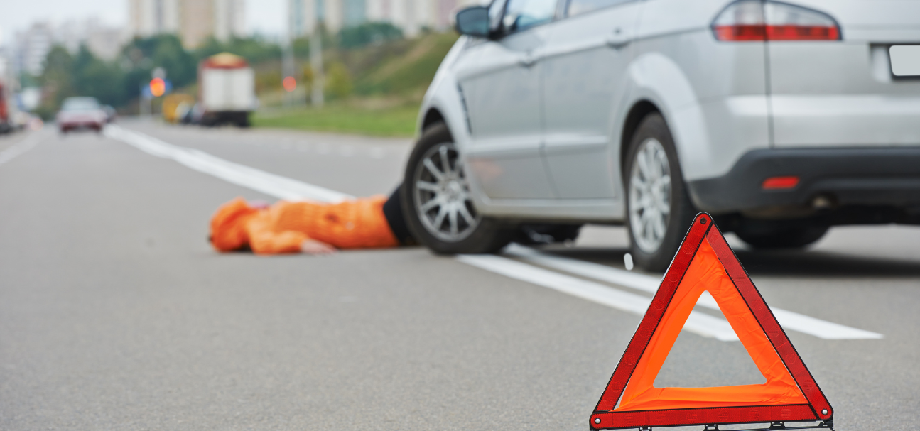 pedestrian hit by a car