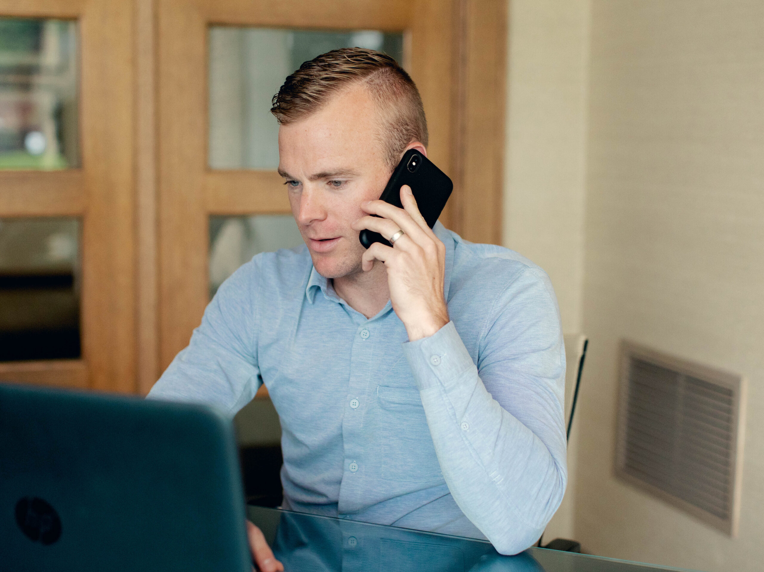 Attorney making a phone call